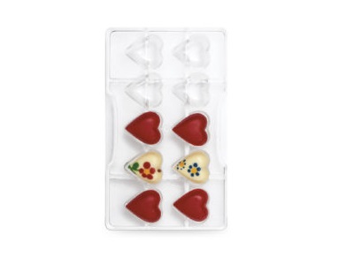 Chocolade Hartjes 10 vorm 32.5 x 35**