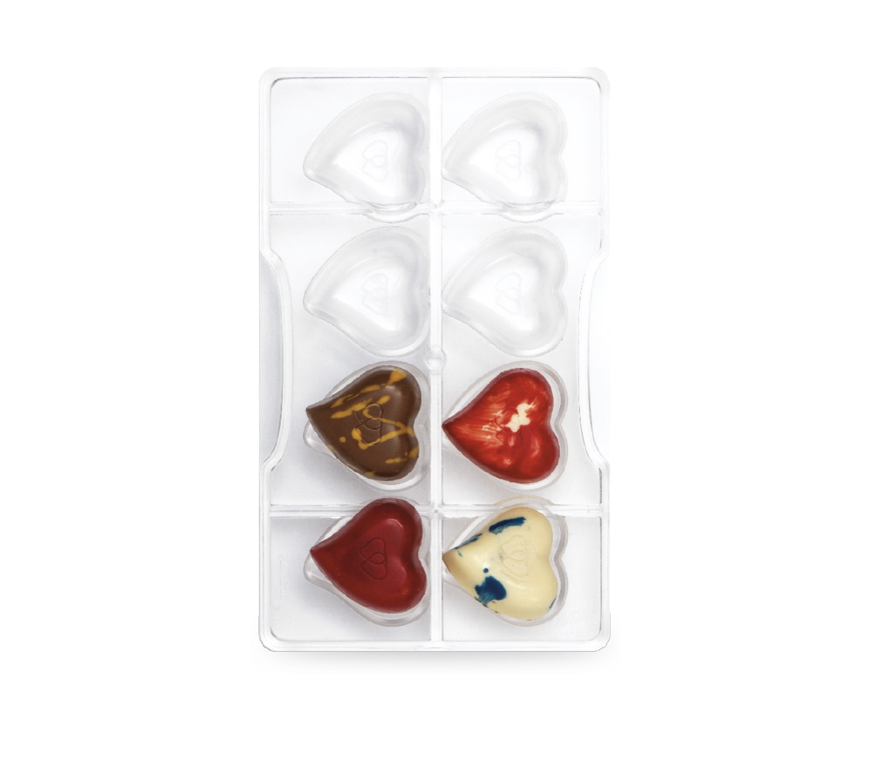 Chocolade Hartjes 8 vorm 39.7 x 39.2