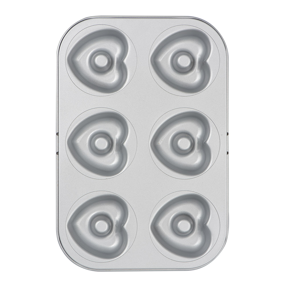 Decora Anti-kleef Bakvorm Hart-Donut 6 vormen - Afbeelding 2