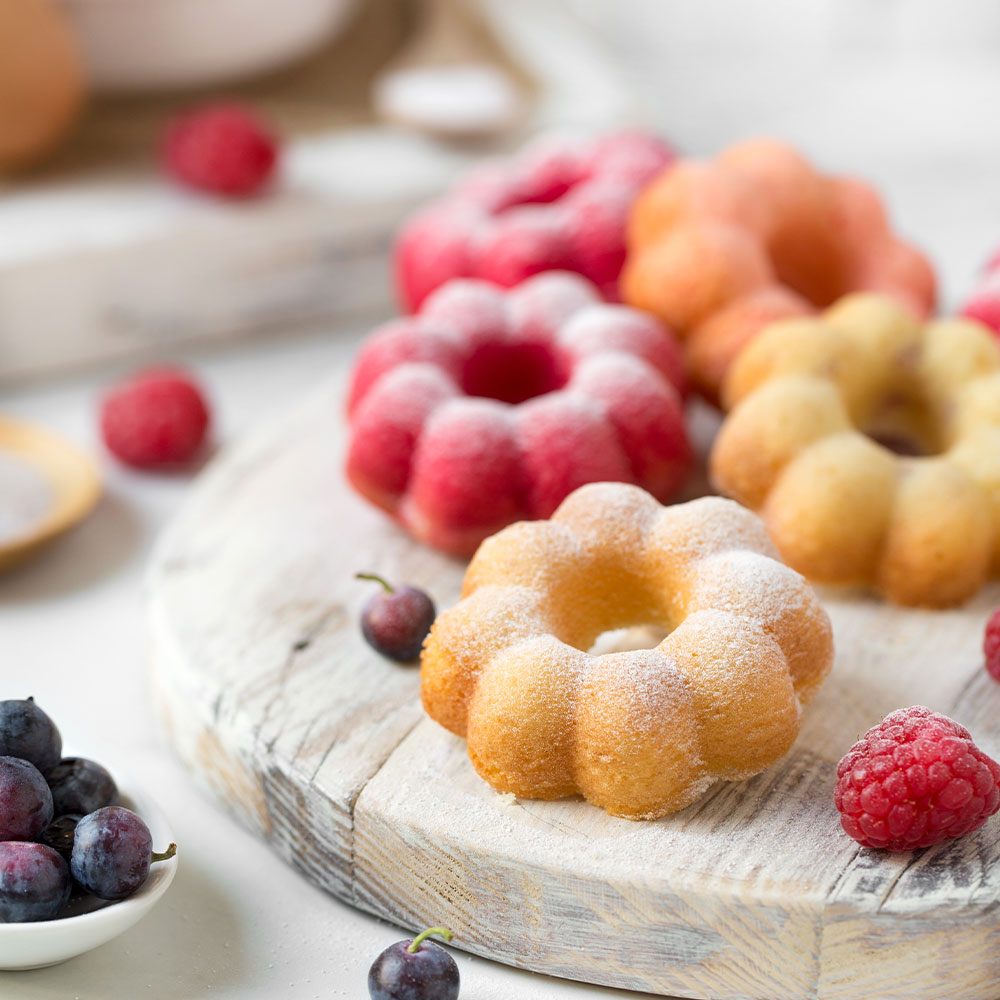 Decora Anti-Kleef Bakvorm Bloem donut  6st. Ø7.5cm** - Afbeelding 2
