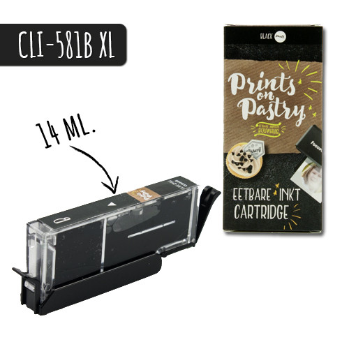 Eetbare Inkt Cartridge Zwart-klein XL (CLI-581B)