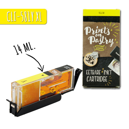 Eetbare Inkt Cartridge Geel XL (CLI-581Y)
