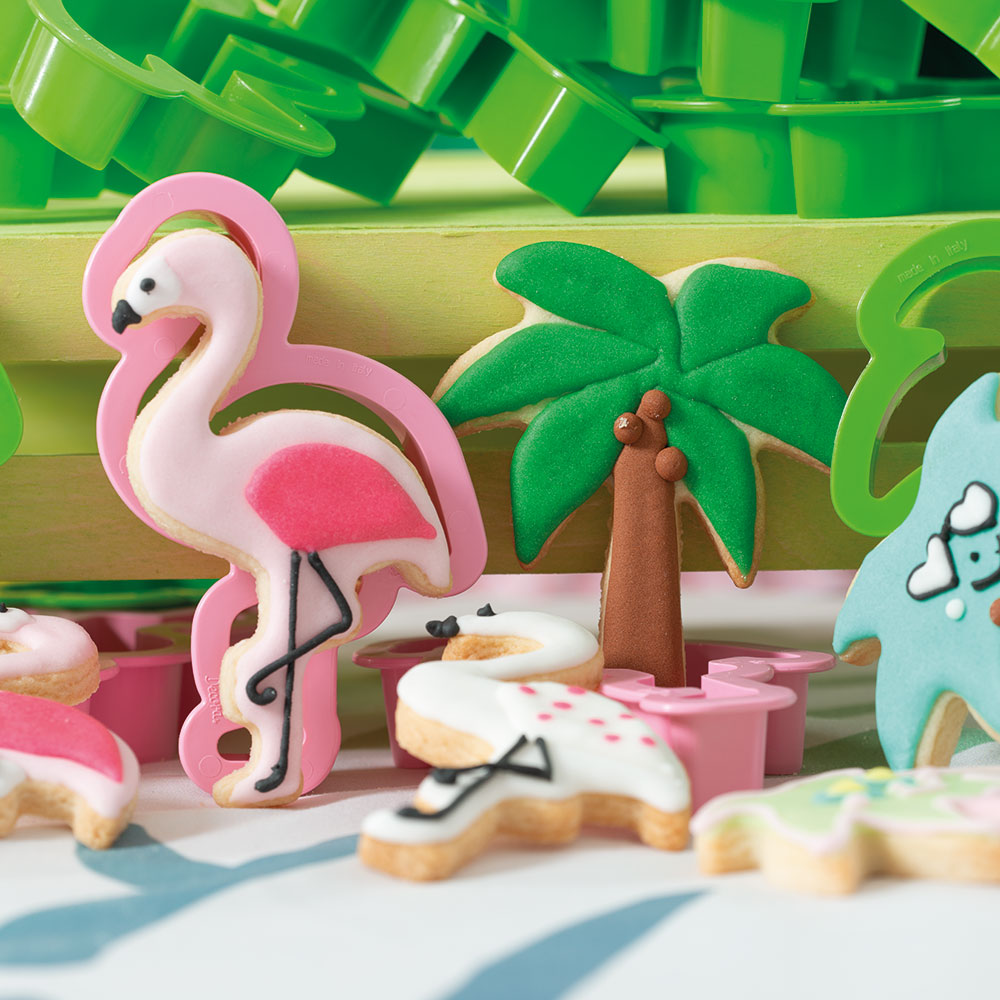 Decora Koekjes uitsteker Flamingo en Palmboom - Afbeelding 2