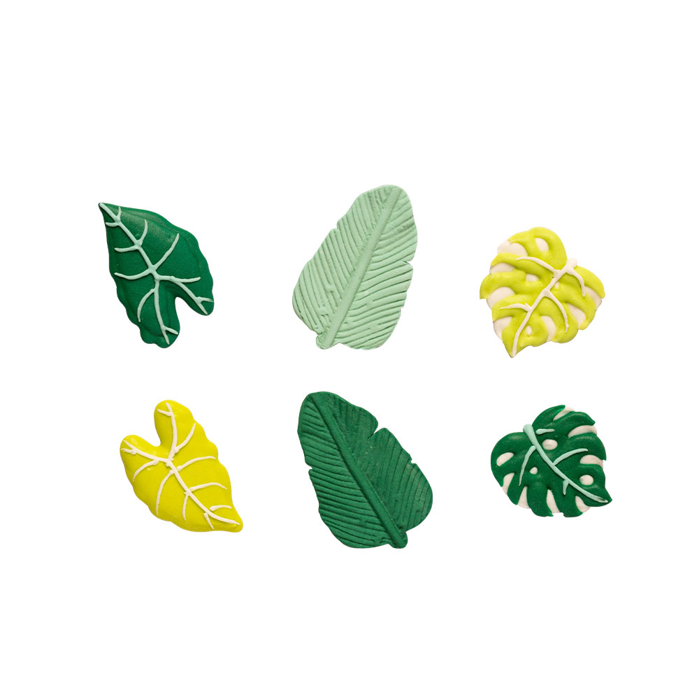 Decora Suikerdecoratie Tropical Leaves - 6 stuks - Afbeelding 2