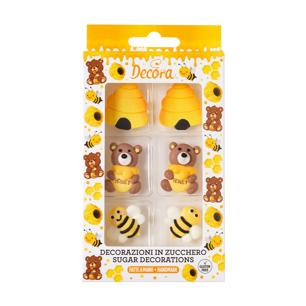 Decora Suikerdecoratie Honey/Bijen - 6 stuks