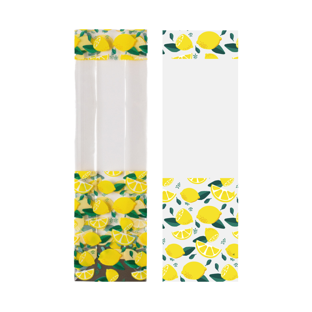 Blokbodemzak Lemon 80x50x280mm per 10 stuks