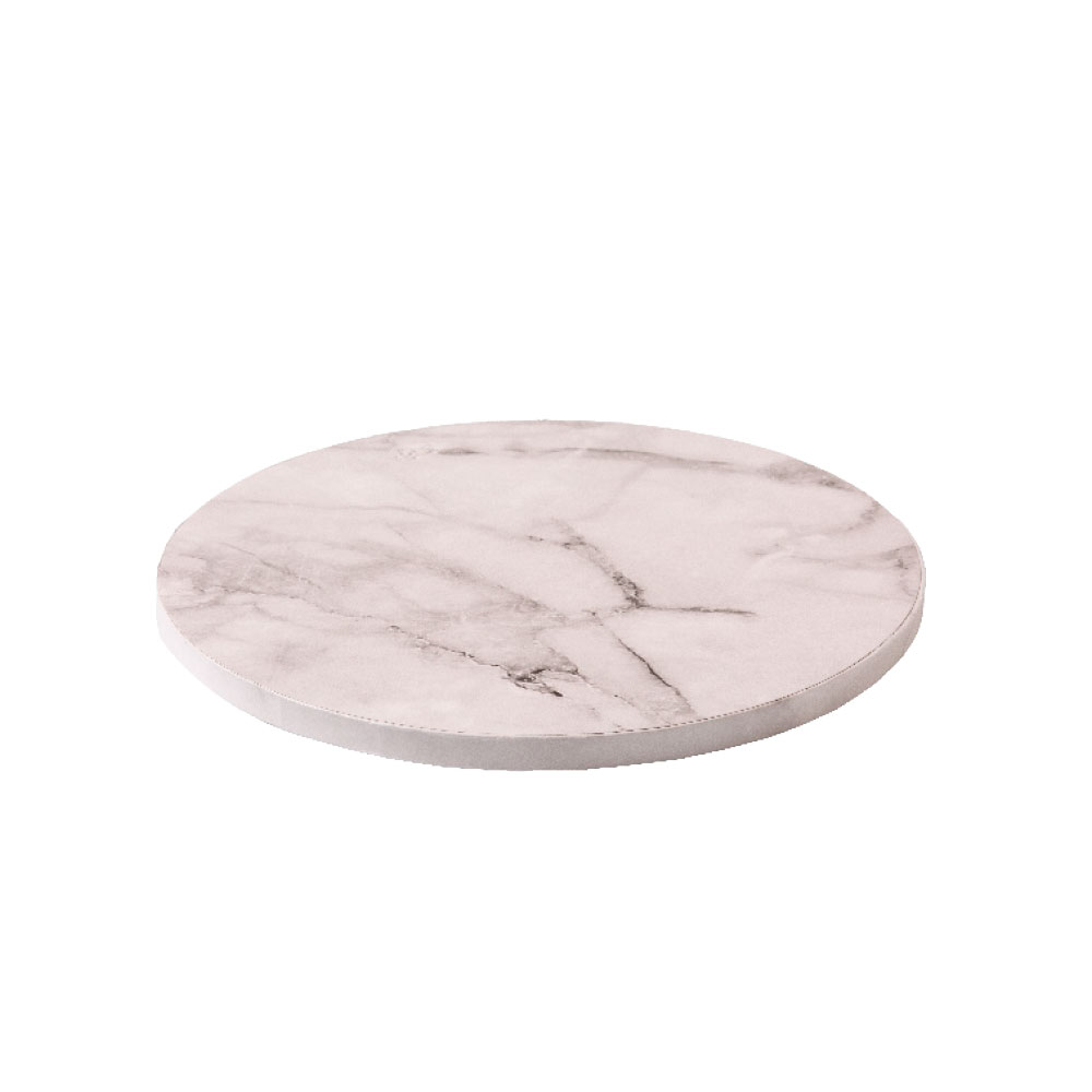 Cake Drum Rond Wit Marble - 20 cm