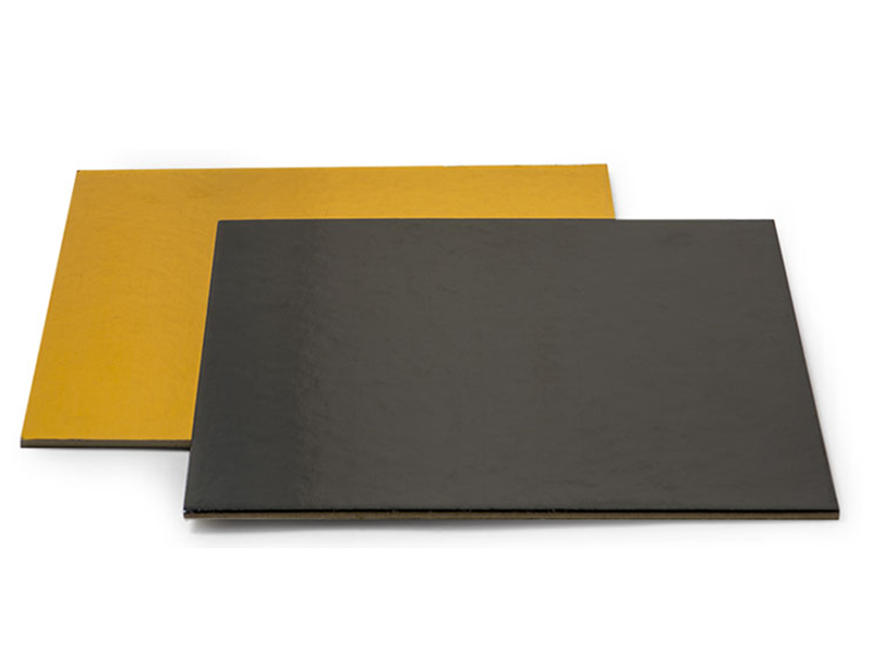 Cake Board Vierkant Goud/Zwart - 24x24cm**
