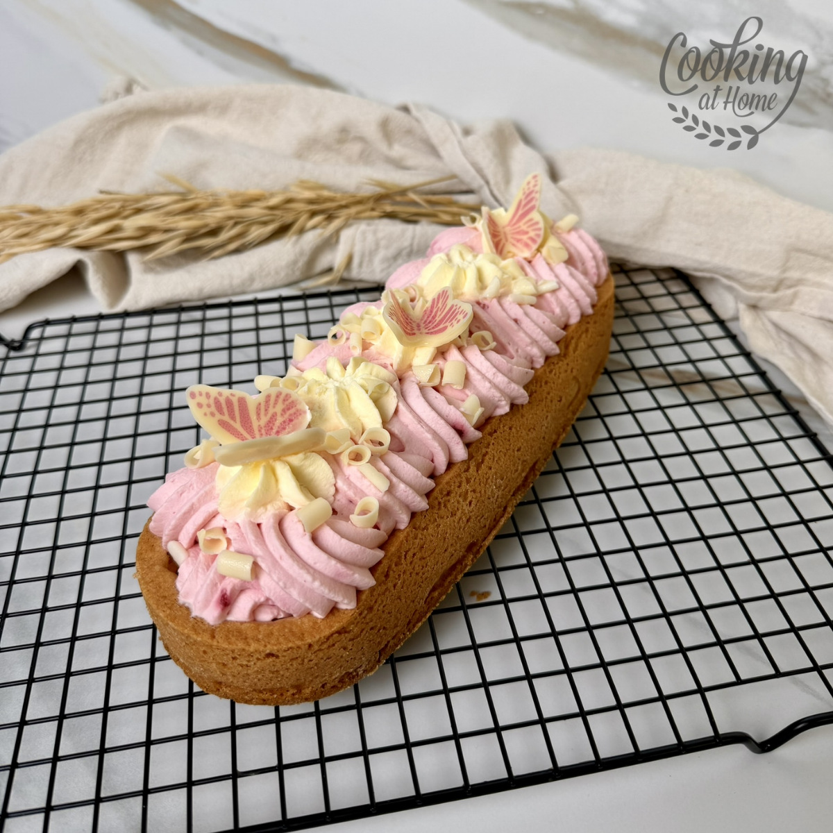 Slof van zanddeeg met bavarois naar keuze
