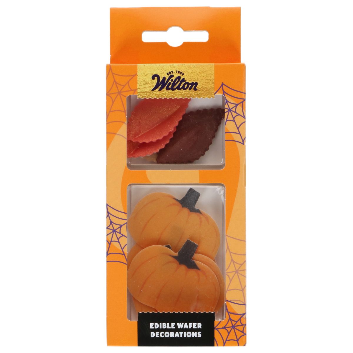 Wilton Eetbare Papieren Decoraties Herfstbladeren en pompoenen set/10 - Afbeelding 2