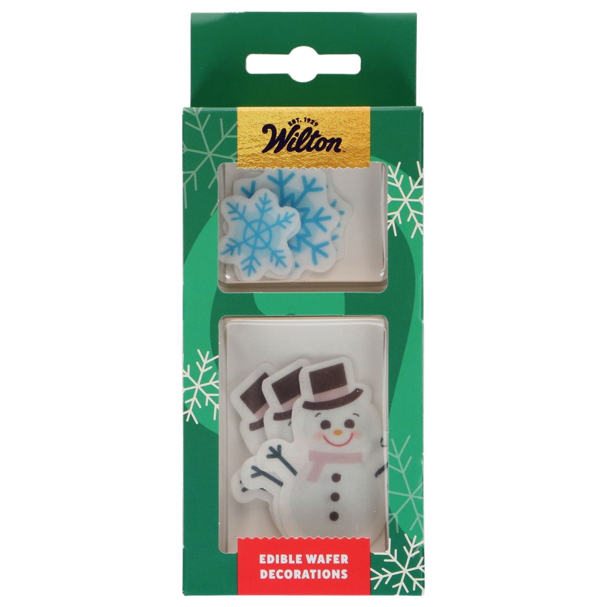  Wilton Eetbare Papieren Decoraties Sneeuwmannen & Sneeuwvlokken set/9