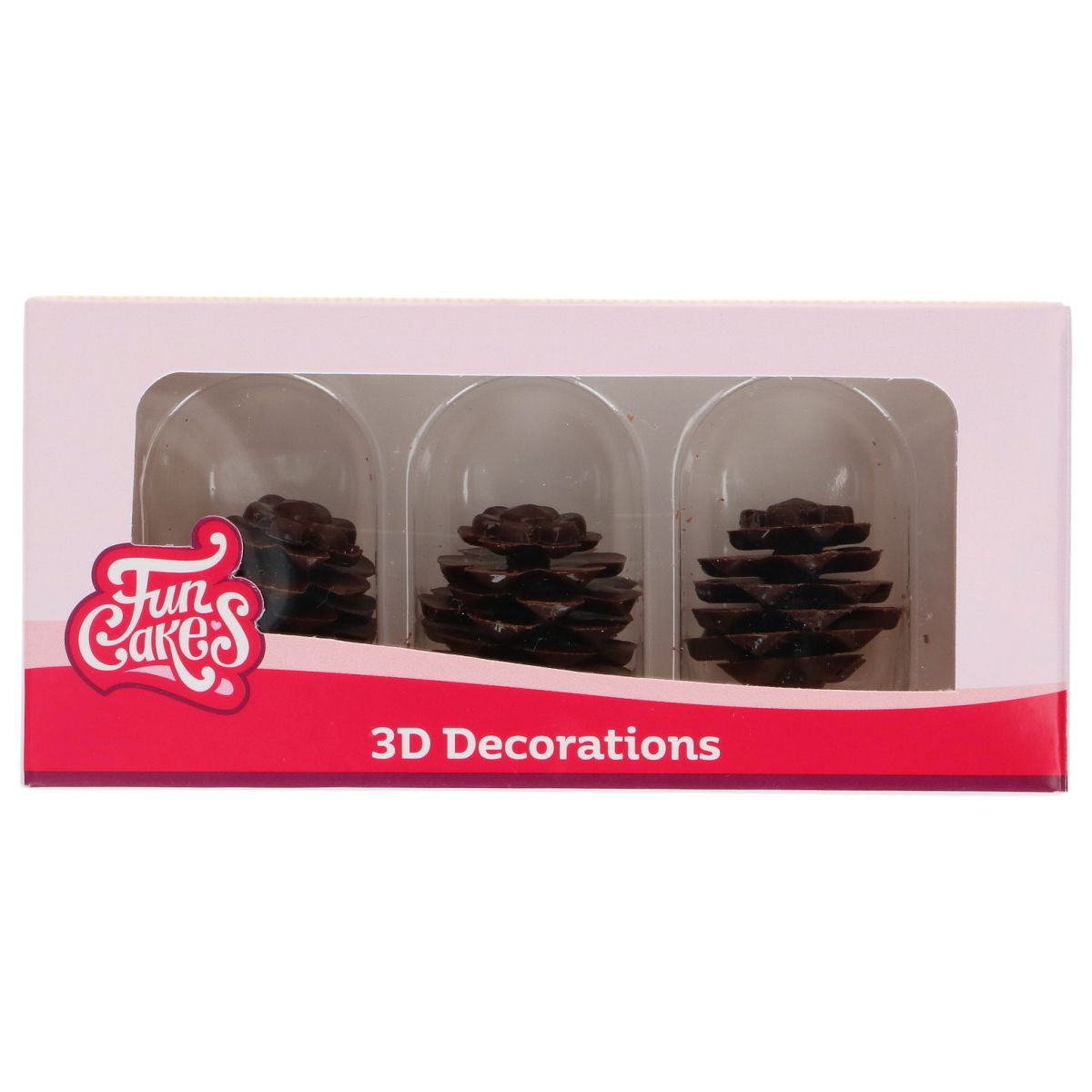 FunCakes Chocoladedecoratie Dennenappels set/3