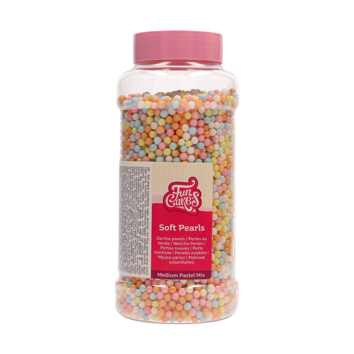 FunCakes Soft Pearls 5mm Pastel Mix 600g 