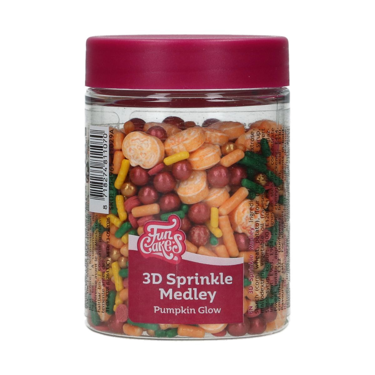 FunCakes 3D Sprinkle Medley Pumpkin Glow 70g - Afbeelding 3