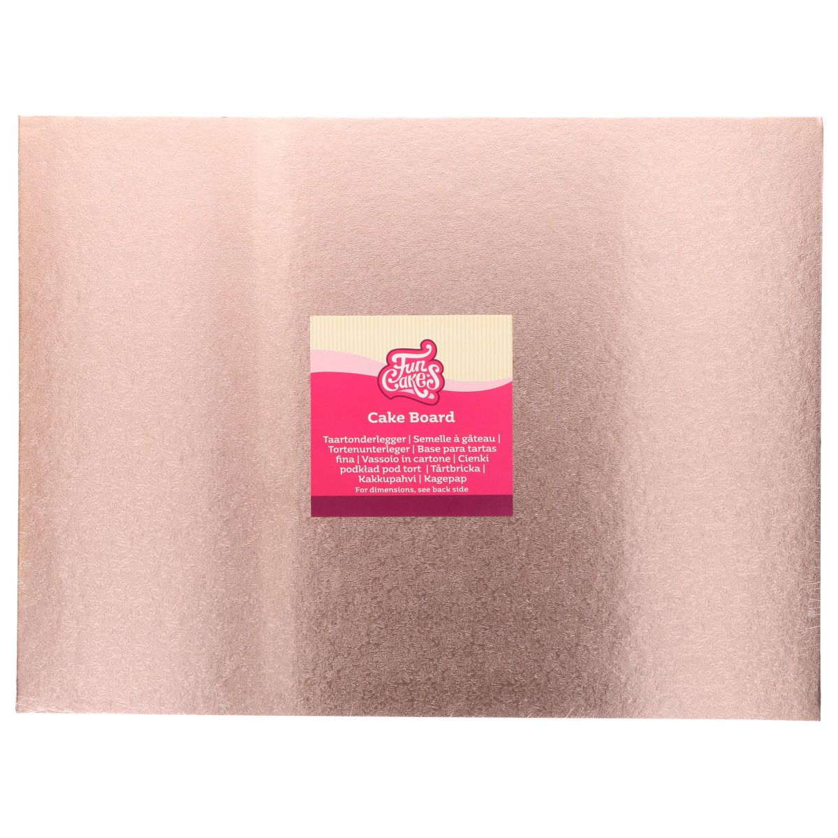 Cake Board Rechthoek Rose Goud- 30 x 40 cm