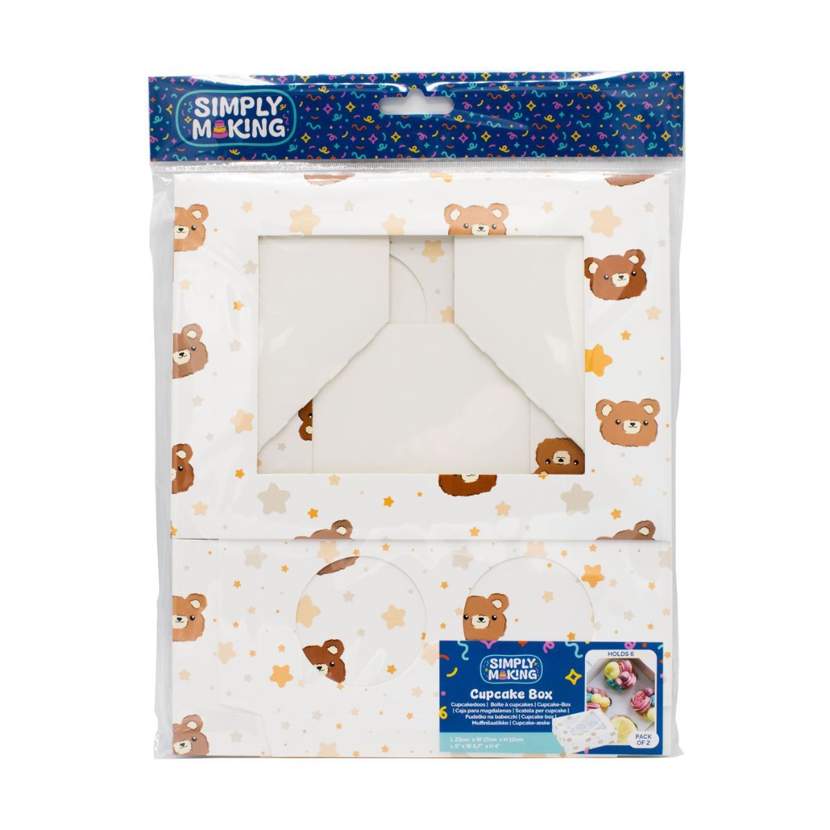 Cupcake Doosje 6x Groot Baby Bears and Stars set/2