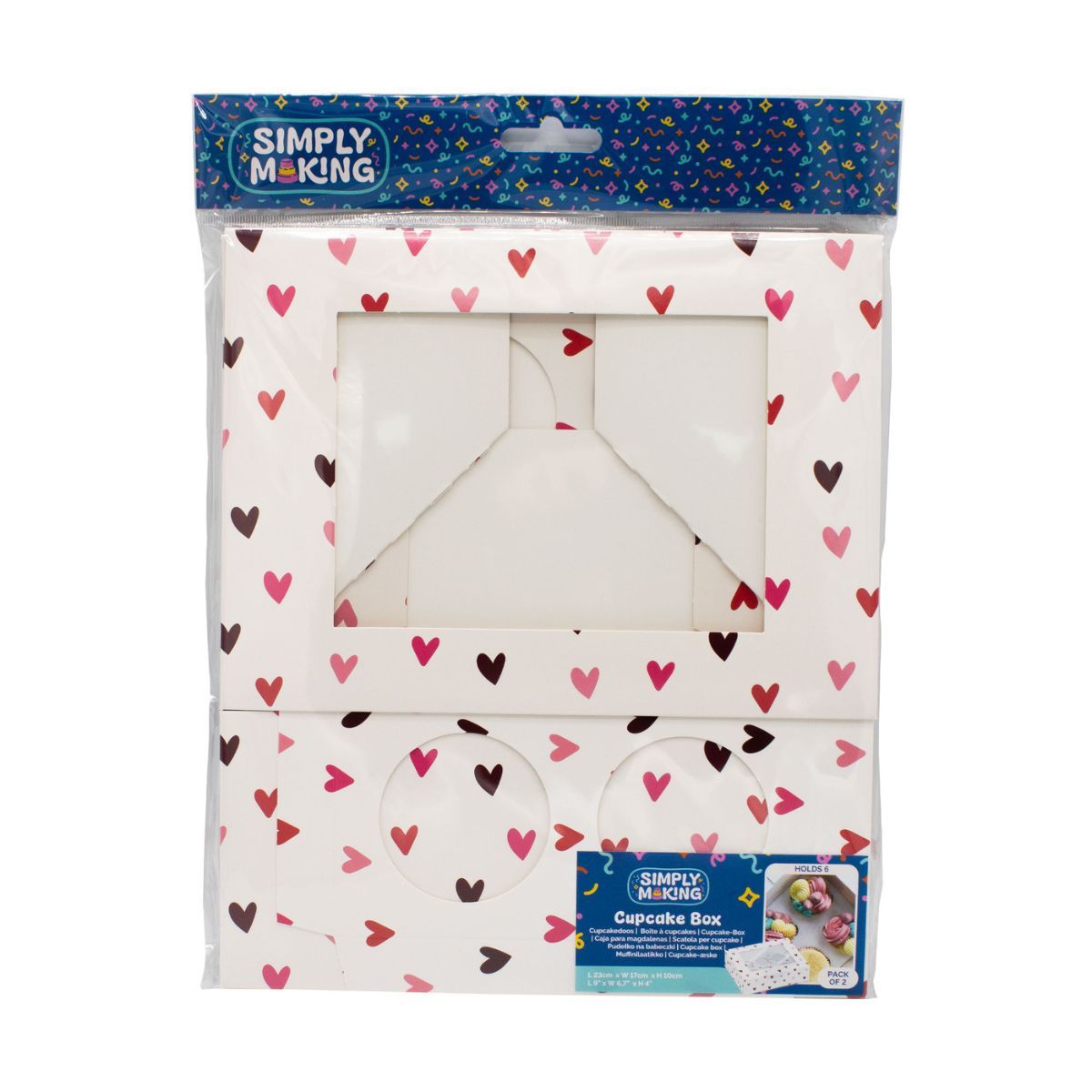 Cupcake Doosje 6x Groot Lovestruck set/2