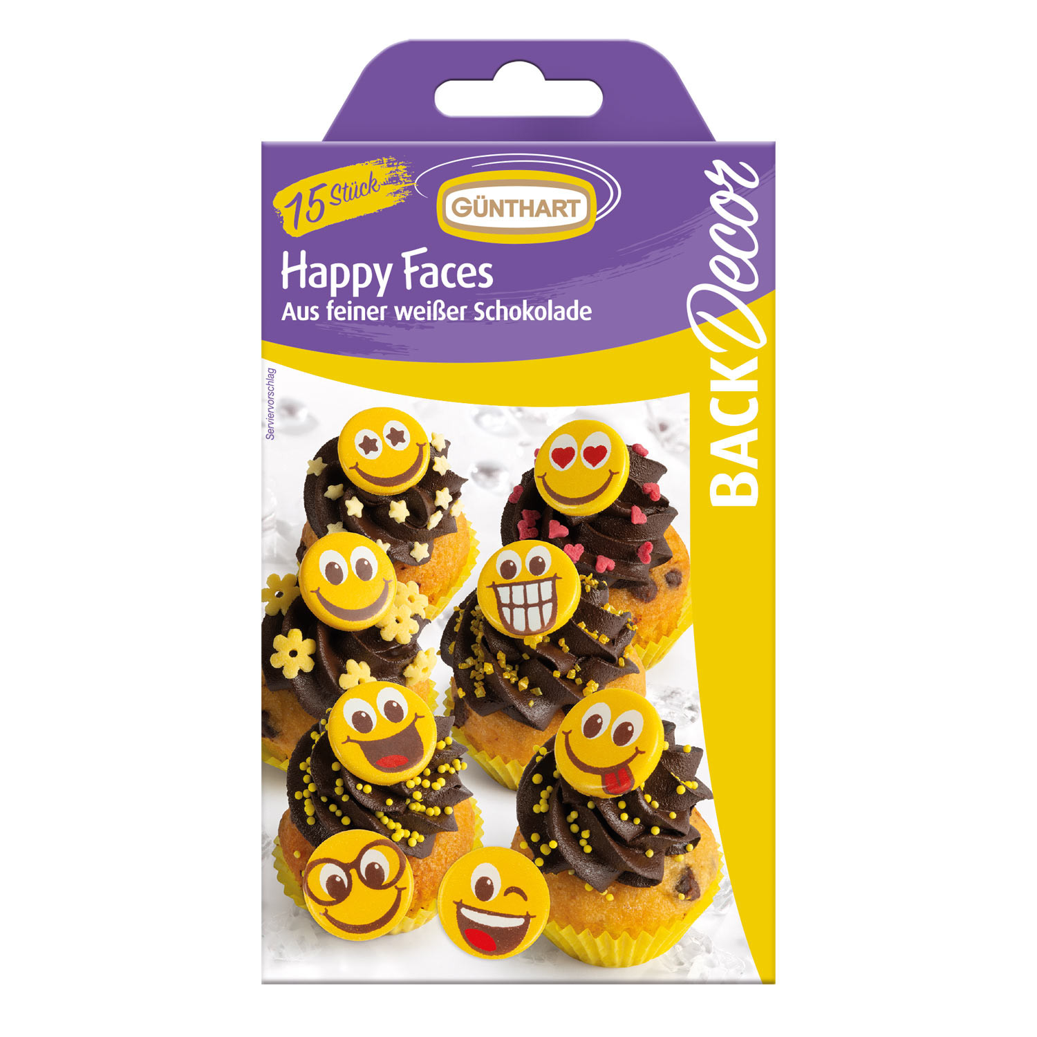 Günthart Chocoladedecoratie Smileys 15st.