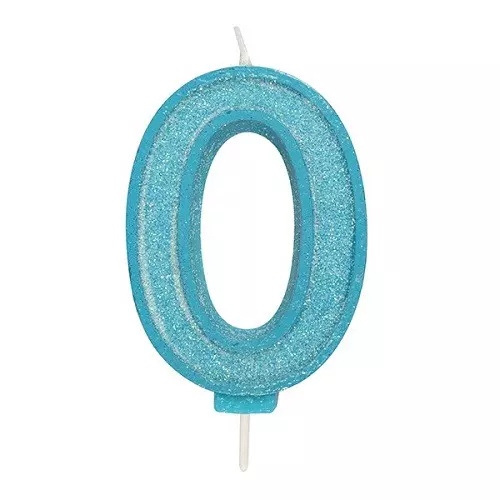 Taartkaars Cijfer 0 Blauw Culpitt