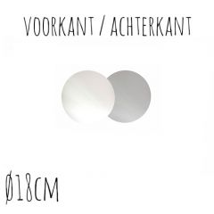 Taartkarton Rond Wit/Zilver - 18 cm