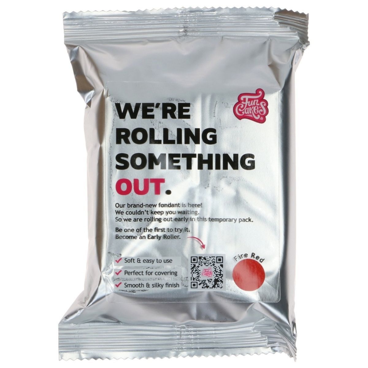  Rolfondant Fire Red 250 gram - Funcakes
