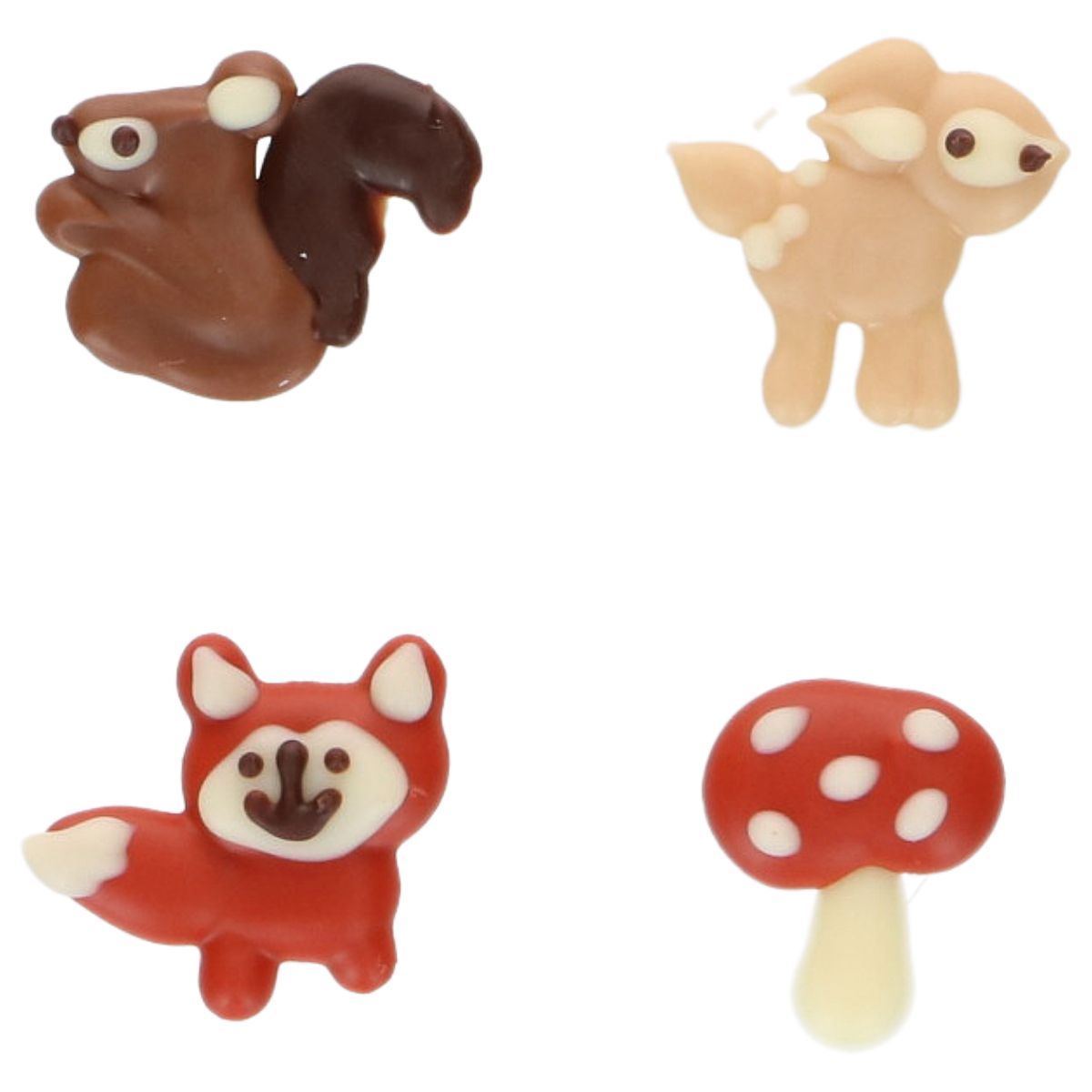 FunCakes Chocoladedecoratie Herfstdieren set/8 - Afbeelding 1