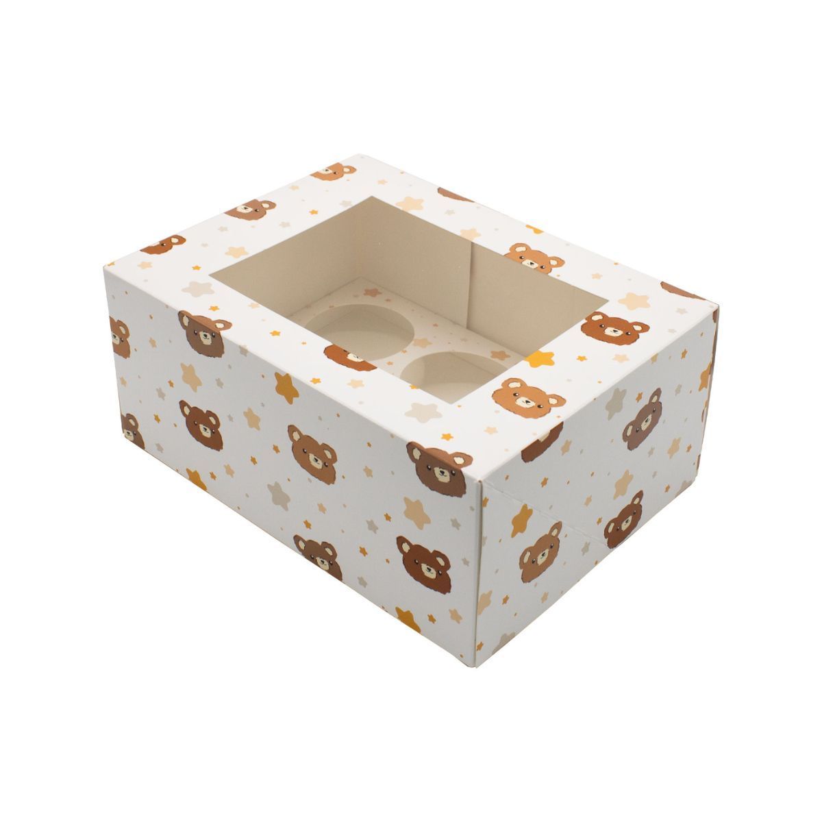 Cupcake Doosje 6x Groot Baby Bears and Stars set/2 - Afbeelding 2