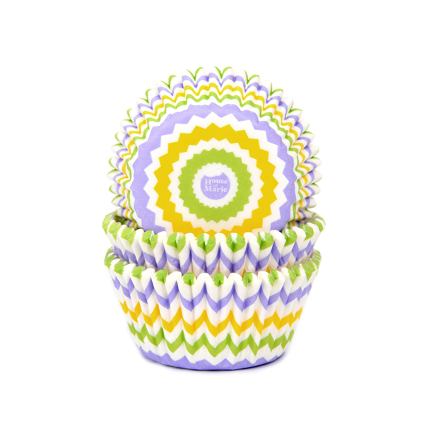  Cupcake Cups Chevron Lente 48st