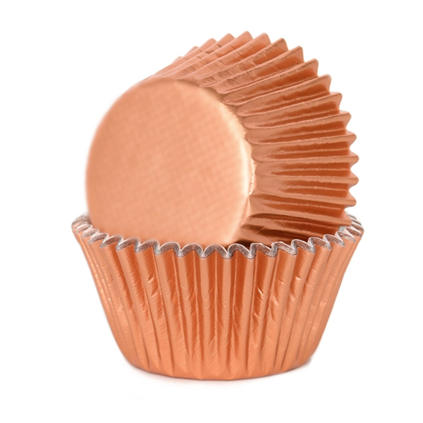 Cupcake cups Folie Koper 48x32mm 36st