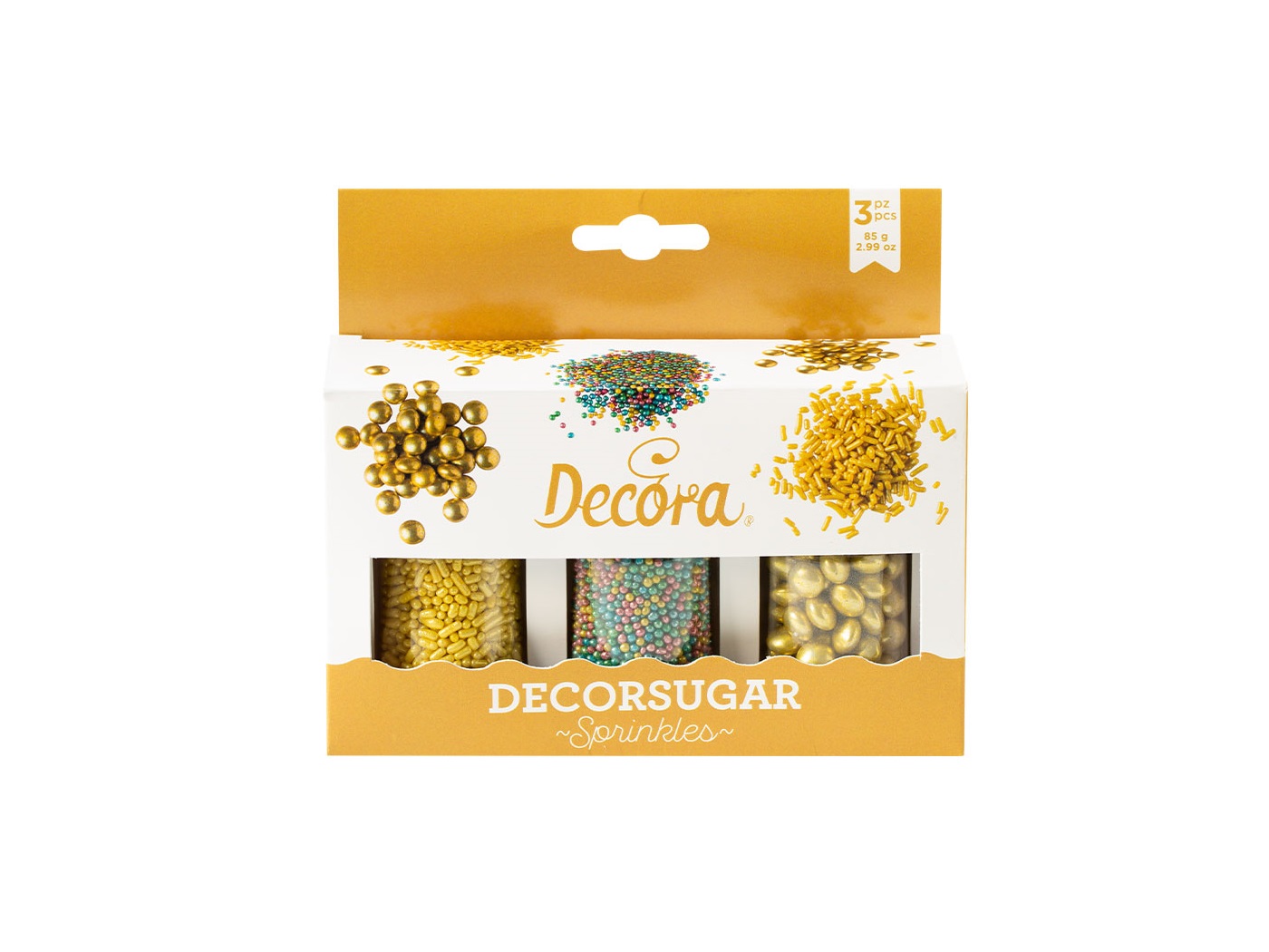 Decora sprinkle set Goud en multikleur 85g** - Afbeelding 1