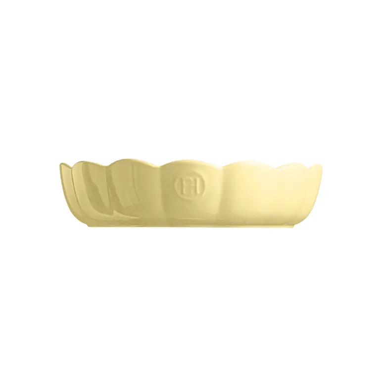 Emile Henry Madeleine Schaal rond gegolfd - Ø270mm - H 65mm - Vanille - Afbeelding 3