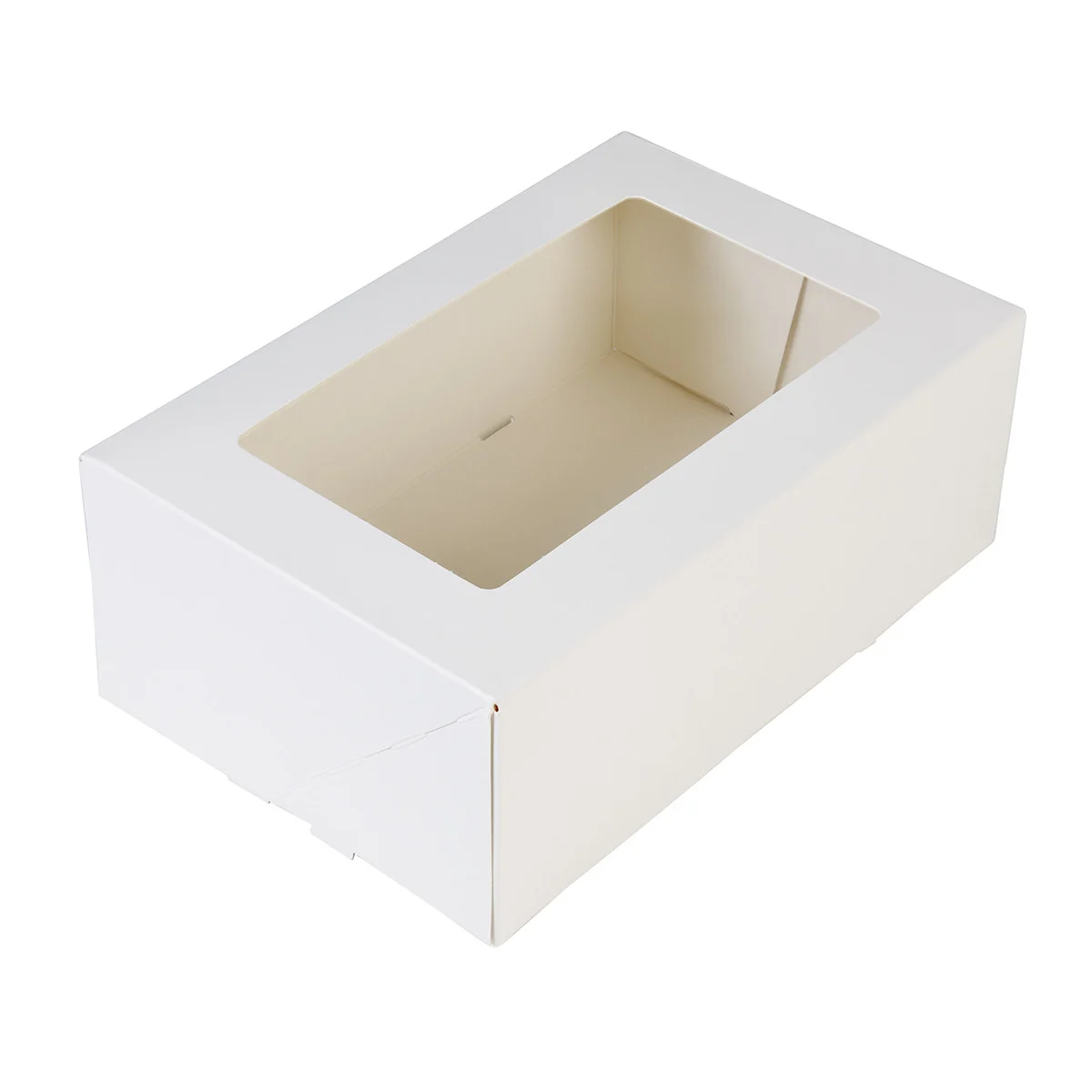 Taartdoos met venster 24x16x9cm. Wit per stuk