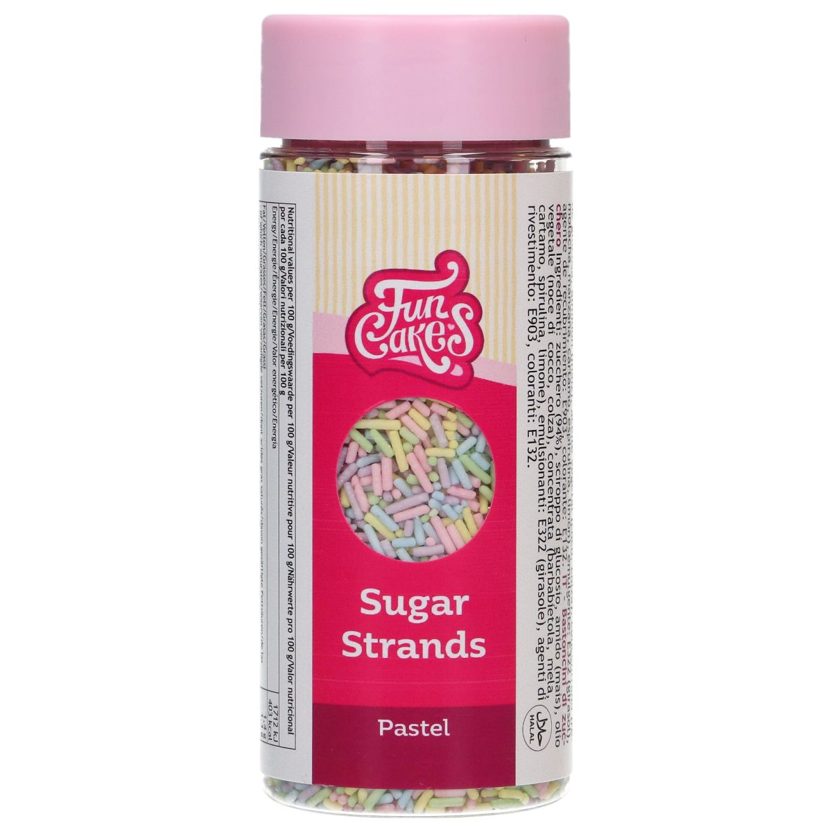 FunCakes Sugar Strands Pastel 80 g - Afbeelding 2