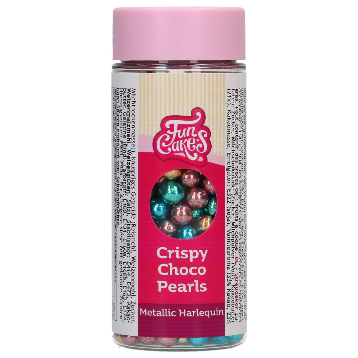 FunCakes Crispy Choco Pearls - Metallic Harlequin 60g - Afbeelding 1