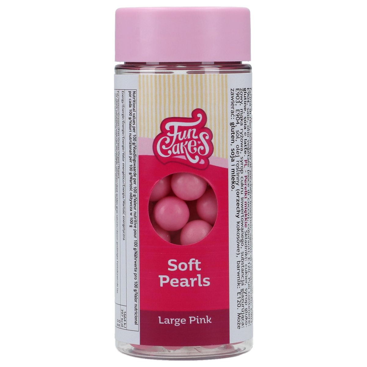 FunCakes Soft Pearls Pink 10mm - 70 g