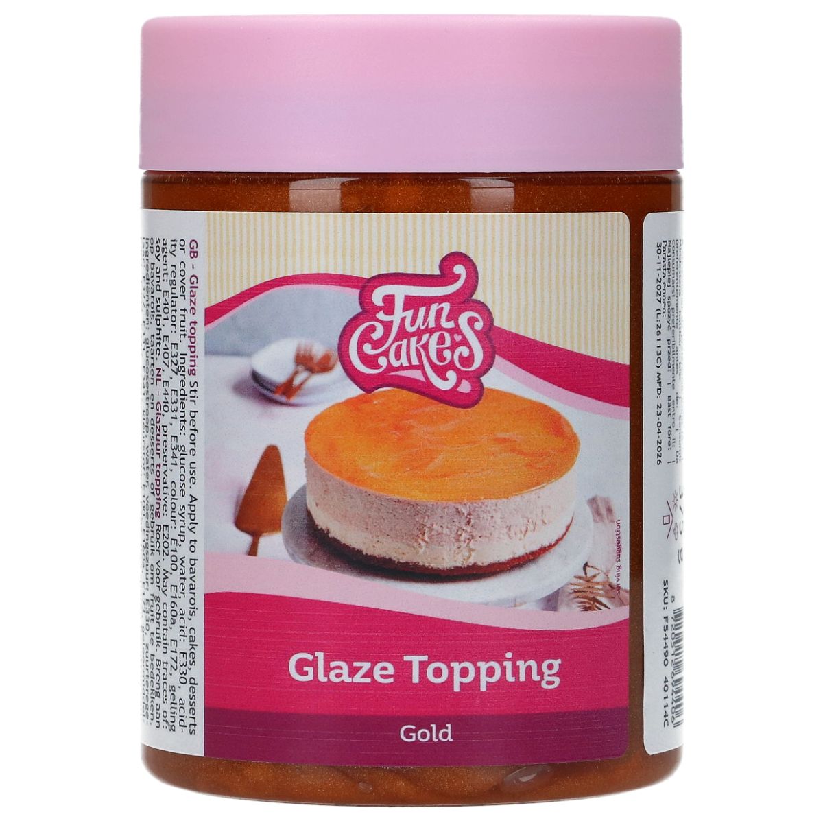 FunCakes Mirror Glaze Topping Goud 375 g