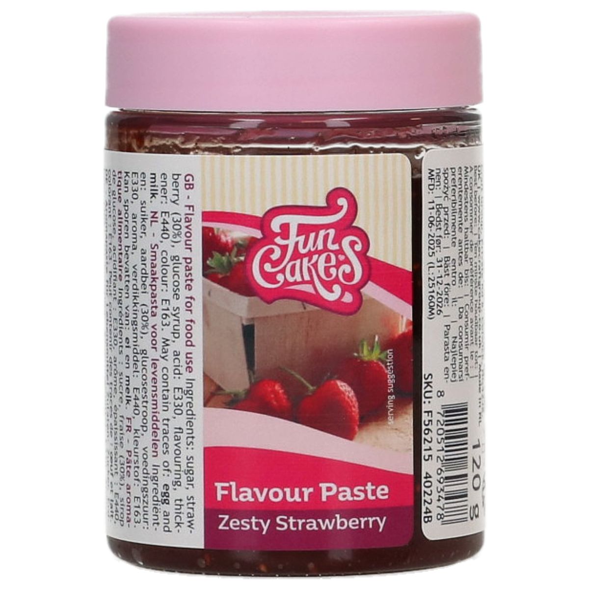 Funcakes smaakpasta Aardbei Friszuur 120g