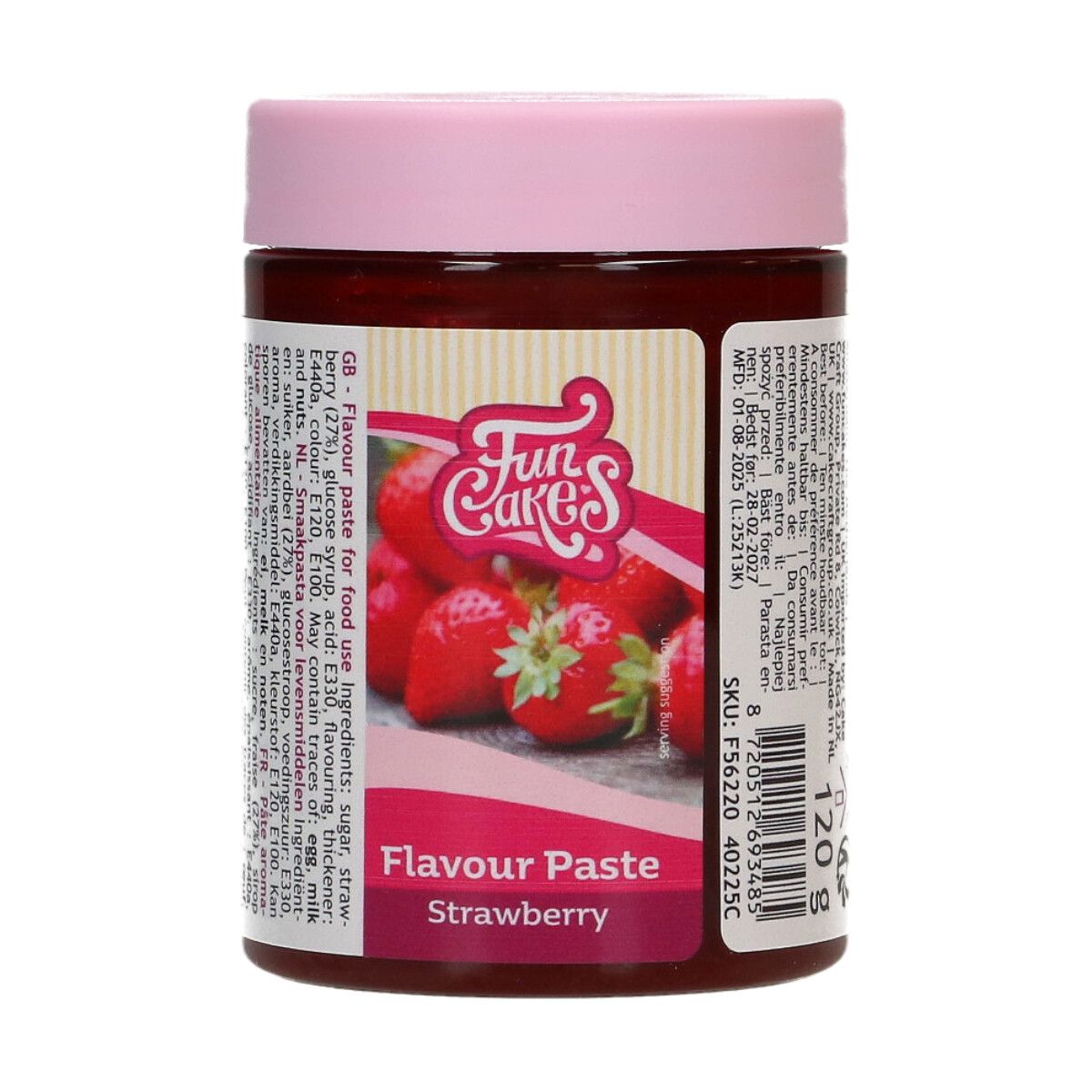 Funcakes Smaakpasta Aardbei 120g