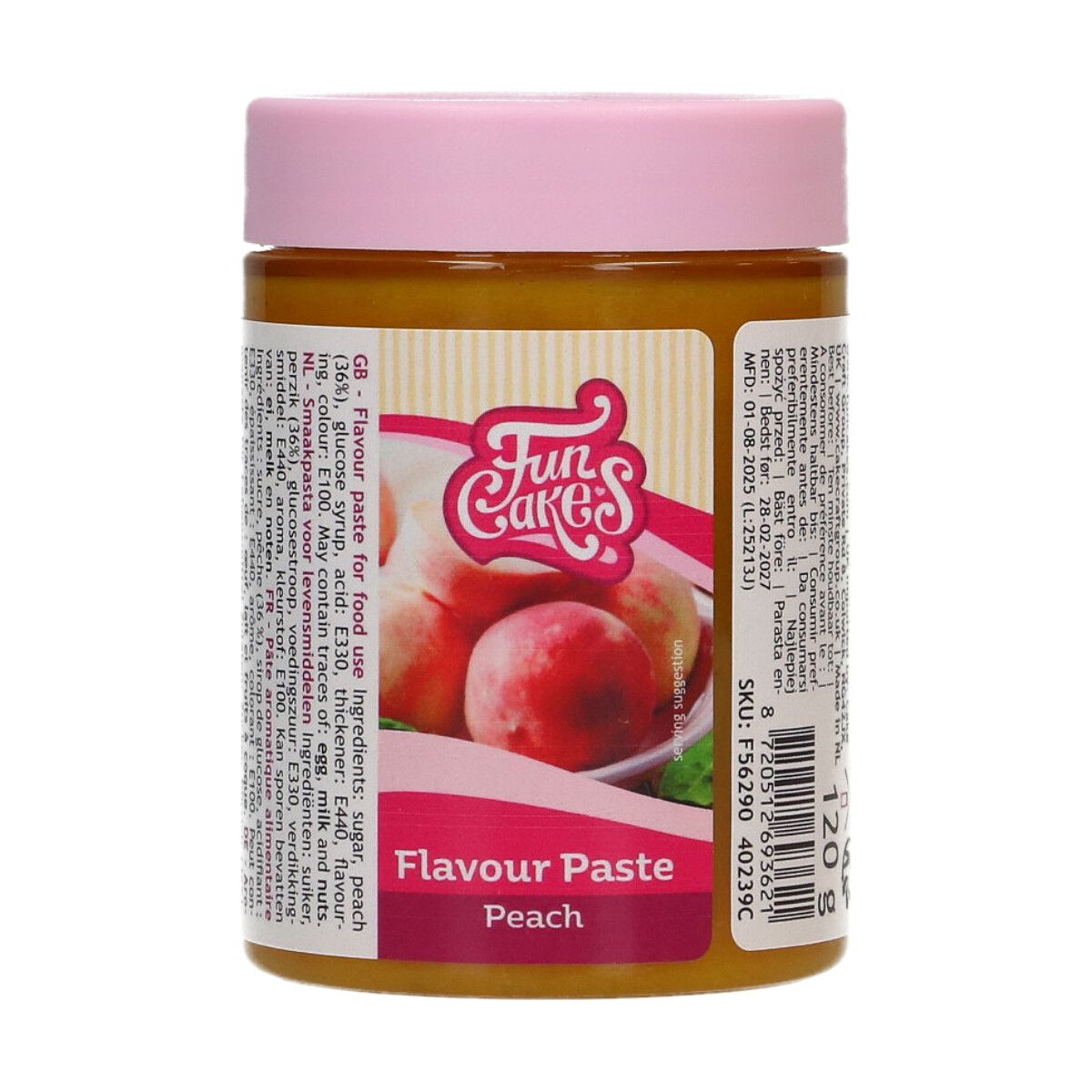 Funcakes Smaakpasta Perzik 120g