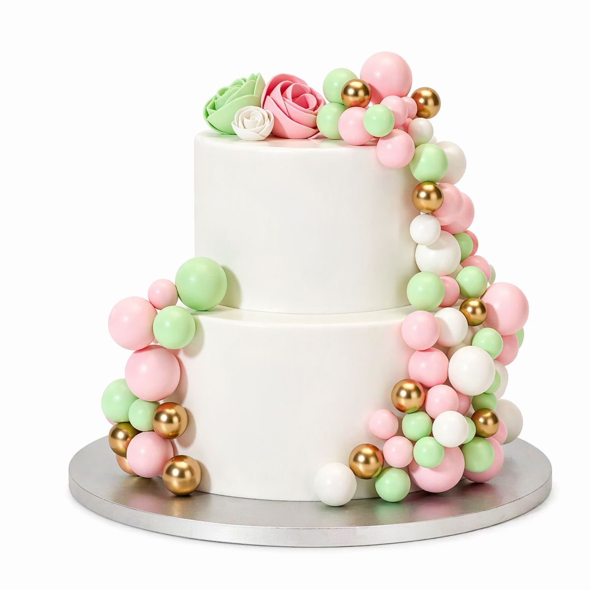Simply Making Decoratieve Ballenset Pastel Roze Groen & Goud pk/32 - Afbeelding 3