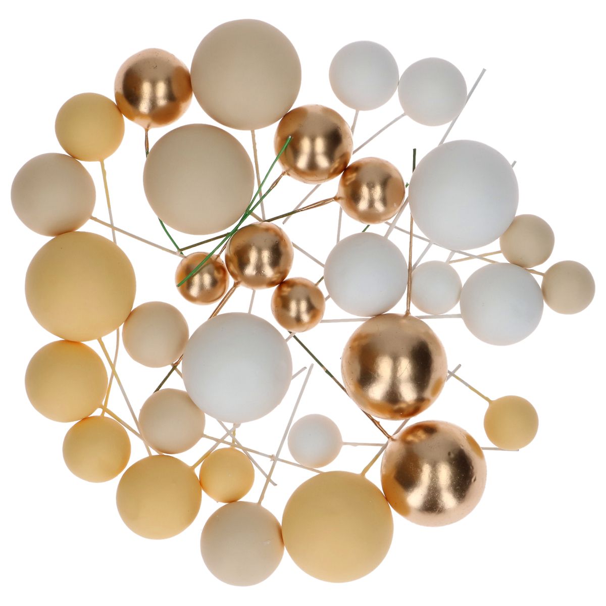 Simply Making Decoratieve Ballenset Citroen Ombre & Goud pk/32 - Afbeelding 3