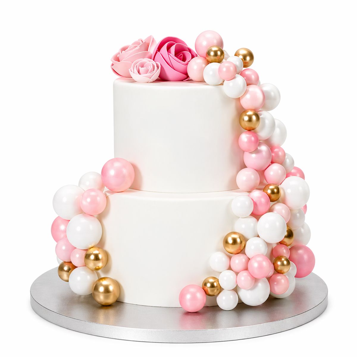 Simply Making Decoratieve Ballenset Roze Ombre & Goud pk/32 - Afbeelding 3
