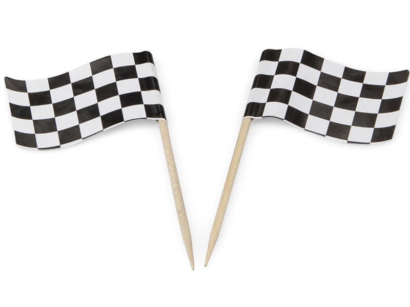 Vlagprikker Finish Vlag - Formule 1 - 12st.**