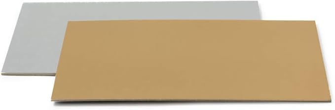 Taartkarton Rechthoek Goud/Zilver - 25x35 cm