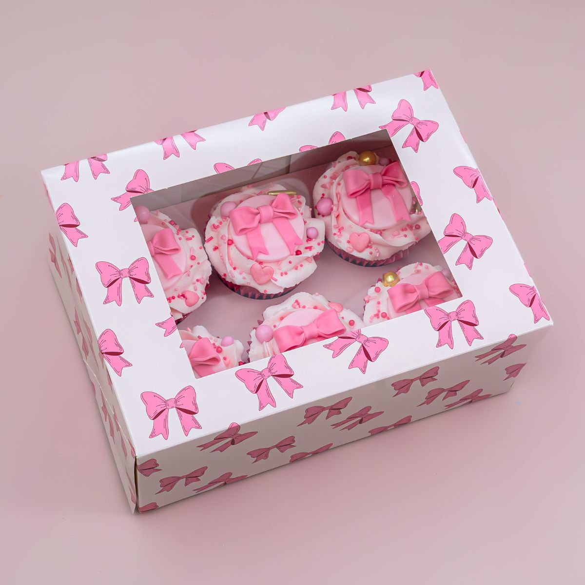 Cupcake Doosje 6x Groot Pink Ribbons set/2 - Afbeelding 3