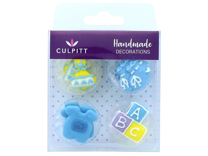 Culpitt Suikerdecoratie ABC Baby Blauw 12st.**