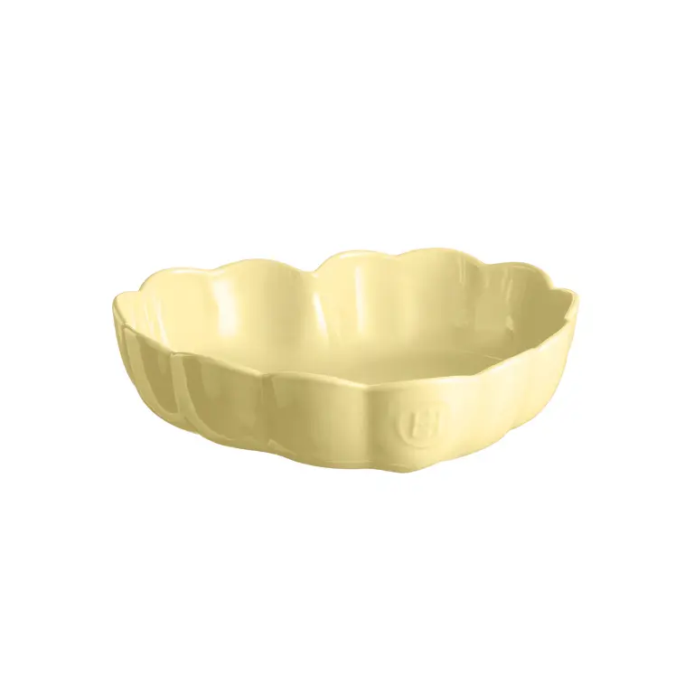 Emile Henry Madeleine Taartvorm hart gegolfd - 265x245x65mm - Vanille