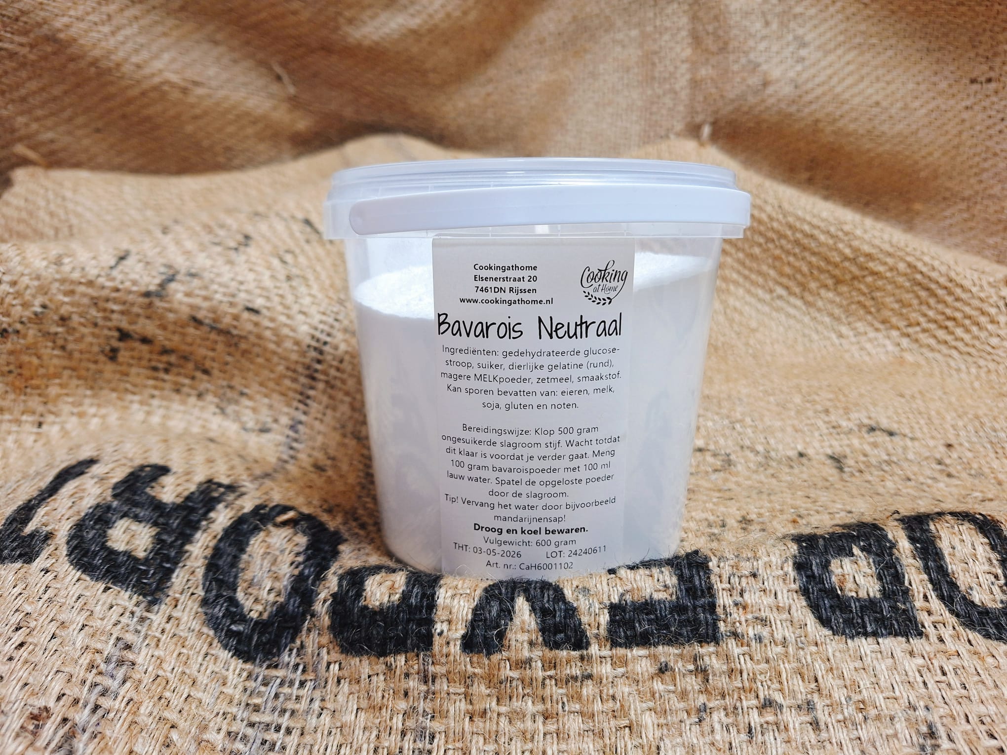 Bavarois Neutraal 600 gram