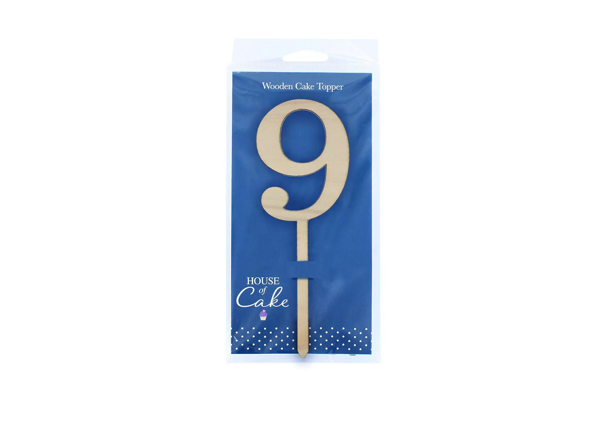 Culpitt Taarttopper Cijfer 9 Hout 63x183mm**