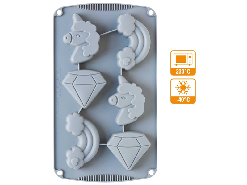 Siliconen Bakvorm 6 Eenhoorn** - Afbeelding 1